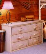 Lodge Series Pine 6-Drawer Chest GL6D