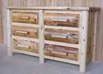 Mountain White Cedar  6 Drawer Log Dresser
