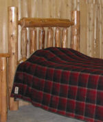 Cottage White Cedar Rustic Log Bed