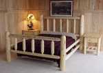 Cabin Pine Log Bed