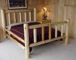 Cabin White Cedar Log Bed