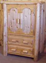 Cabin Series White Cedar 2-Drawer Armoire