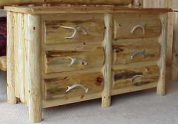 Mountain Pine 6 Drawer Rustic Dresser