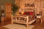 Aspen Hobble Creek Rustic Log Bed