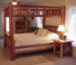 Cabin Series Red Cedar Canopy Bed