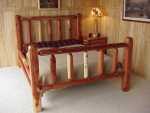 Cabin Red Cedar Log Bed